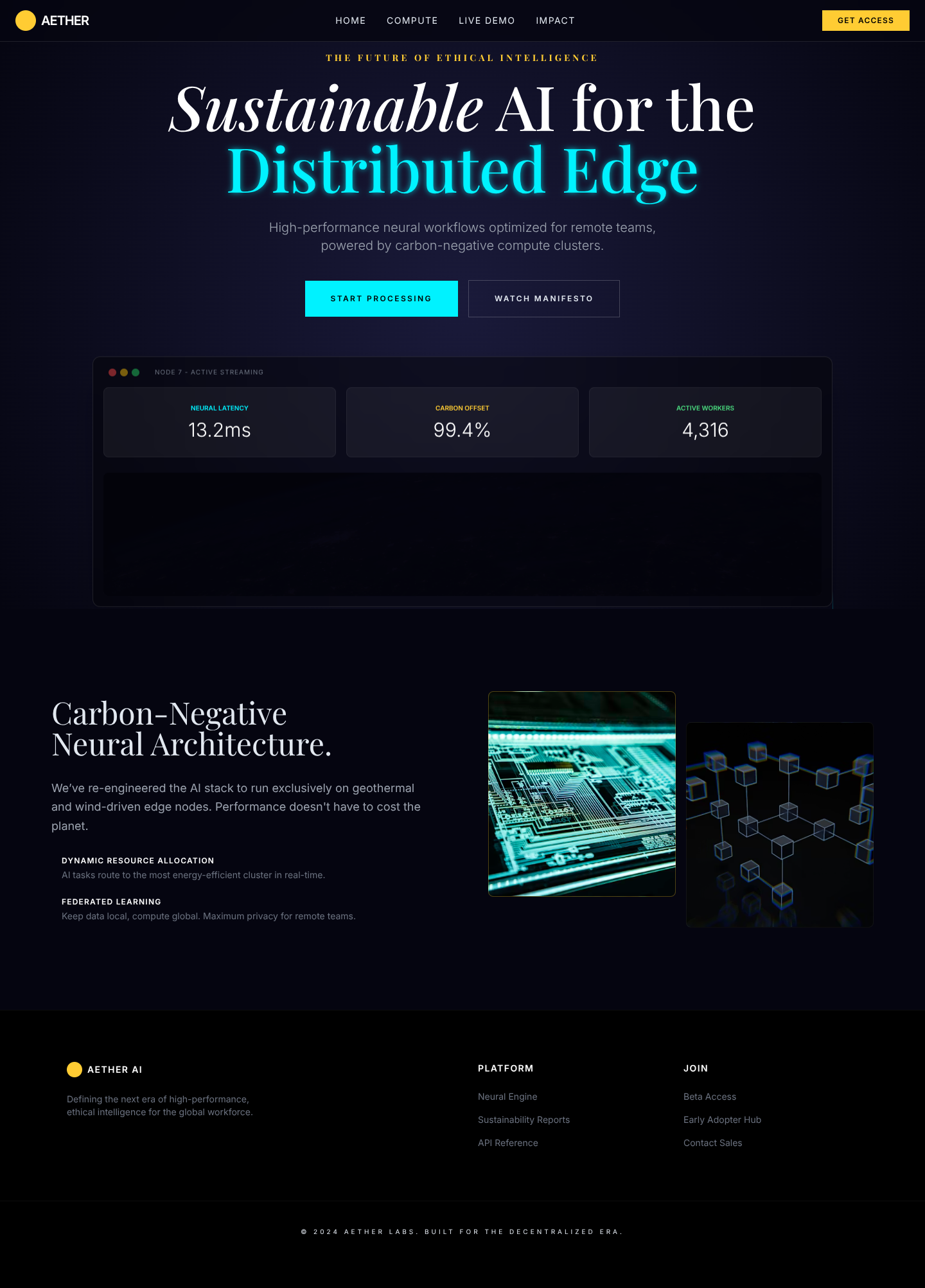 Aether AI Sustainable Workflow